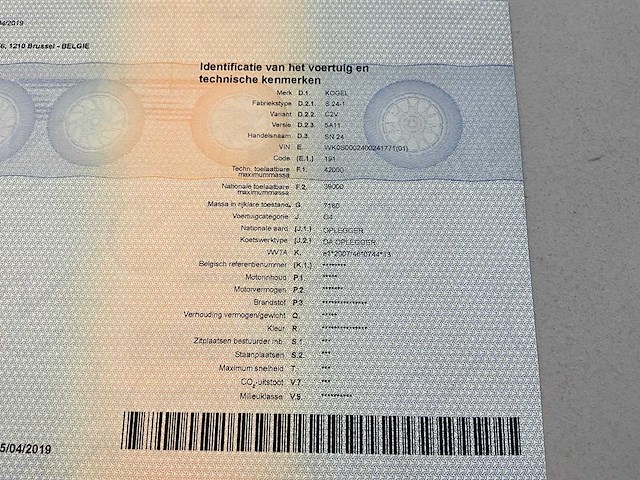 2019 kögel sn 24 schuifzeiloplegger - afbeelding 13 van  24