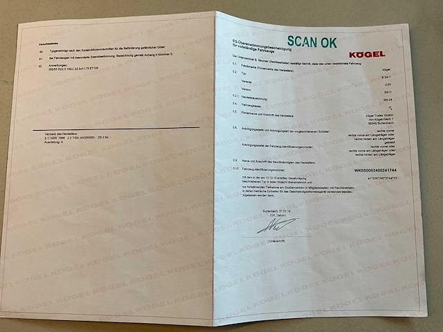 2019 kögel sn 24 schuifzeiloplegger - afbeelding 18 van  27