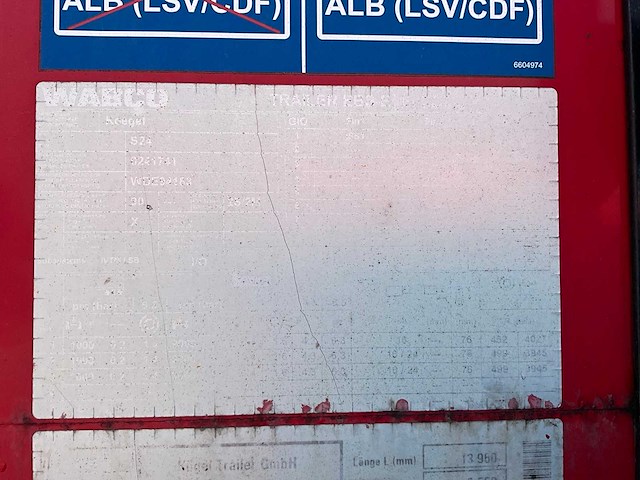 2019 kögel sn 24 schuifzeiloplegger - afbeelding 9 van  20