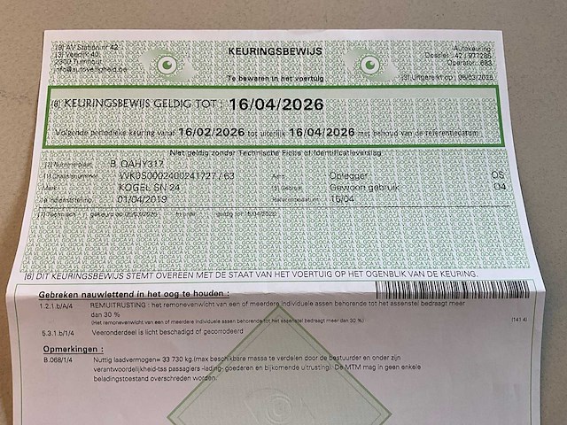 2019 kögel sn 24 schuifzeiloplegger - afbeelding 15 van  23