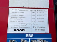 2019 kögel sn 24 schuifzeiloplegger - afbeelding 11 van  26