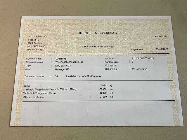 2019 kögel sn 24 schuifzeiloplegger - afbeelding 18 van  26