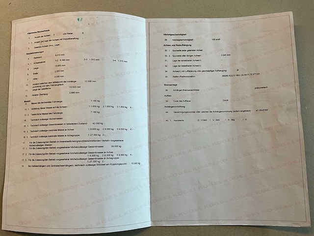 2019 kögel sn 24 schuifzeiloplegger - afbeelding 20 van  26