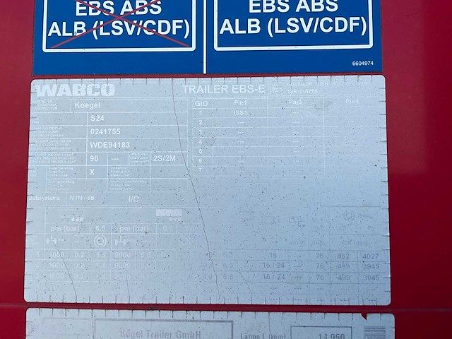 2019 kögel sn 24 schuifzeiloplegger - afbeelding 15 van  30