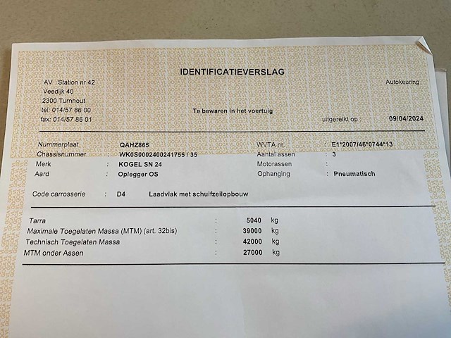 2019 kögel sn 24 schuifzeiloplegger - afbeelding 19 van  30