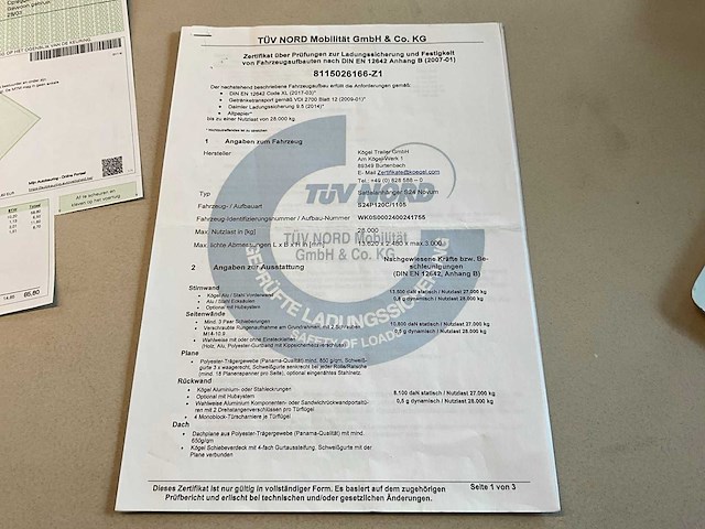 2019 kögel sn 24 schuifzeiloplegger - afbeelding 24 van  30