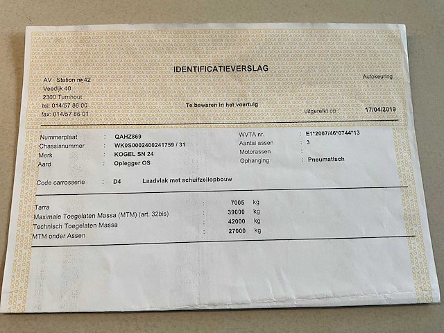 2019 kögel sn 24 schuifzeiloplegger - afbeelding 14 van  19