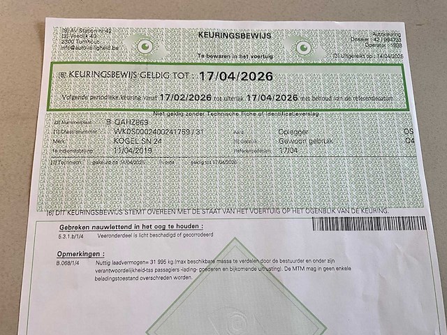 2019 kögel sn 24 schuifzeiloplegger - afbeelding 17 van  19