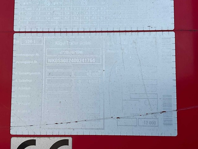 2019 kögel sn 24 schuifzeiloplegger - afbeelding 8 van  16