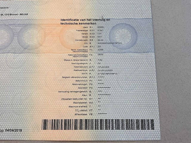 2019 kögel sn 24 schuifzeiloplegger - afbeelding 16 van  21