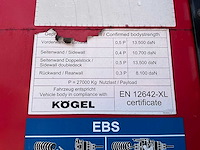 2019 kögel sn 24 schuifzeiloplegger - afbeelding 13 van  29