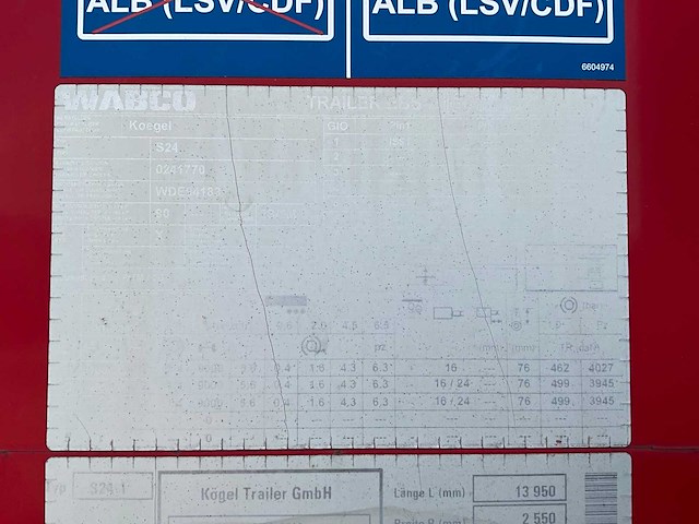 2019 kögel sn 24 schuifzeiloplegger - afbeelding 10 van  21
