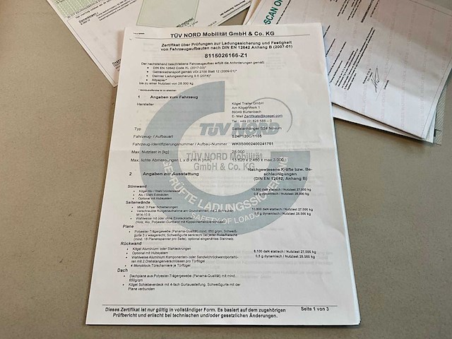 2019 kögel sn 24 schuifzeiloplegger - afbeelding 4 van  4