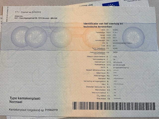 2019 kögel sn 24 schuifzeiloplegger - afbeelding 16 van  30