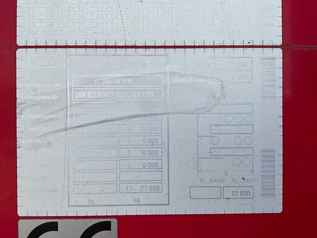 2019 kögel sn 24 schuifzeiloplegger - afbeelding 15 van  27