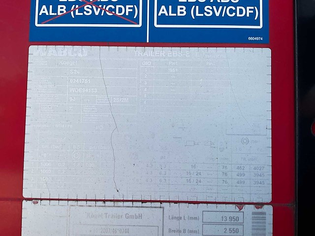 2019 kögel sn 24 schuifzeiloplegger - afbeelding 13 van  28