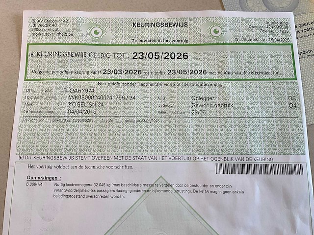 2019 kögel sn 24 schuifzeiloplegger - afbeelding 8 van  27
