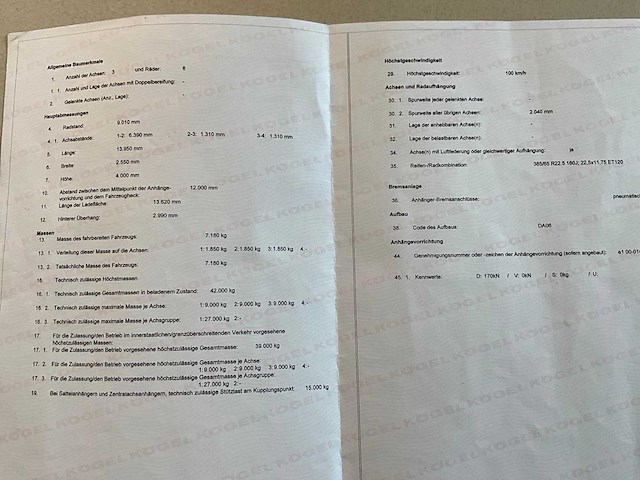 2019 kögel sn 24 schuifzeiloplegger - afbeelding 11 van  27