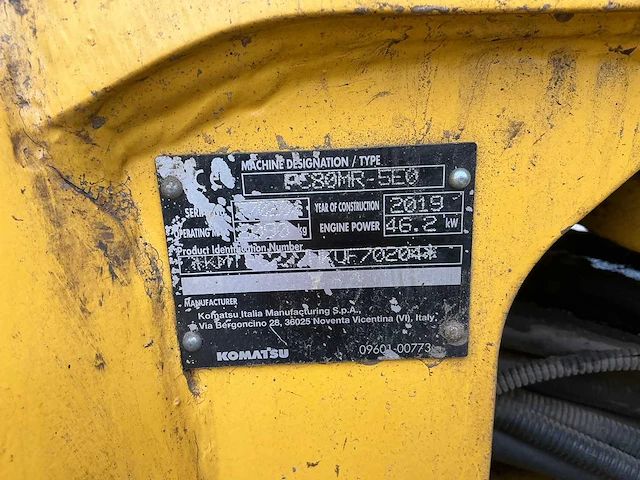 2019 komatsu pc80mr-5e0 rupsgraafmachine - afbeelding 14 van  26