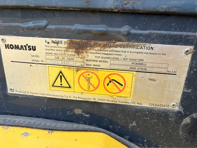 2019 komatsu pc80mr-5e0 rupsgraafmachine - afbeelding 20 van  26
