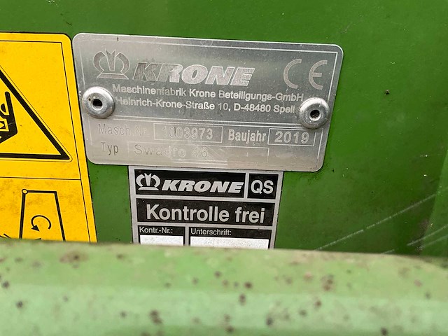 2019 krone swadro 46 hark - afbeelding 7 van  15