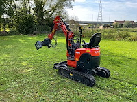 2019 kubota u10-3 minigraafmachine met extra hydraulische leiding, sorteergrijper en 3 bakken - afbeelding 3 van  30