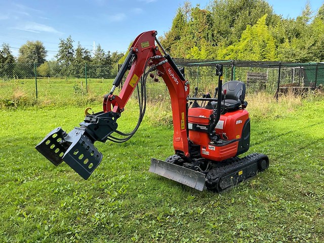 2019 kubota u10-3 minigraafmachine met extra hydraulische leiding, sorteergrijper en 3 bakken - afbeelding 1 van  30