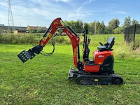 2019 kubota u10-3 minigraafmachine met extra hydraulische leiding, sorteergrijper en 3 bakken - afbeelding 12 van  30