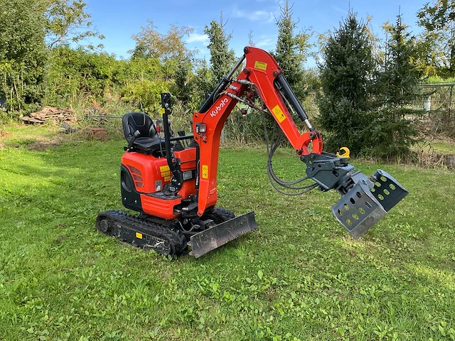 2019 kubota u10-3 minigraafmachine met extra hydraulische leiding, sorteergrijper en 3 bakken - afbeelding 28 van  30