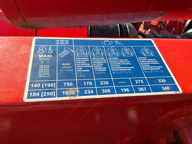 2019 kuhn hr 4504 dr rotary harrow - afbeelding 5 van  9