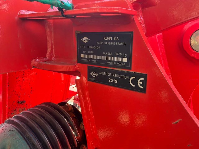 2019 kuhn hr 4504 dr rotary harrow - afbeelding 7 van  18