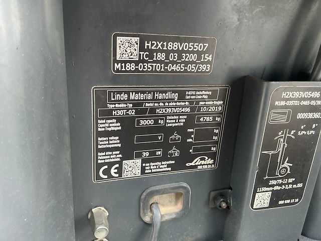 2019 linde h30t-01 vorkheftruck - afbeelding 27 van  36