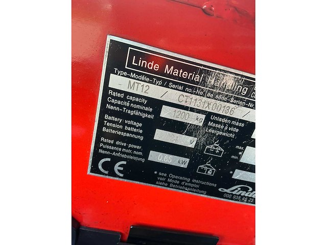2019 linde mt 12 elektrische palletwagen - afbeelding 32 van  39