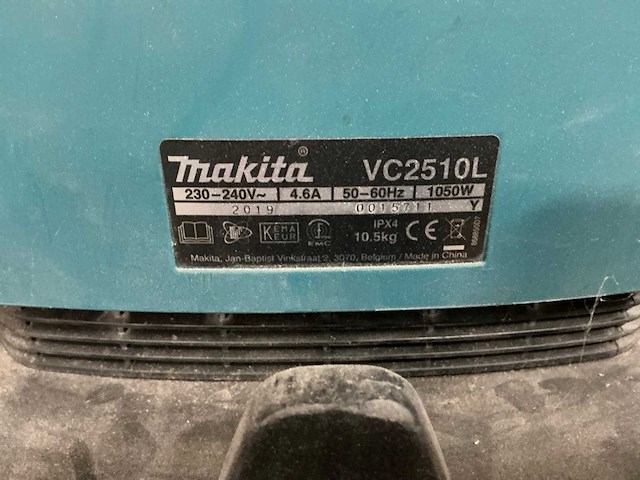 2019 makita vc2510l industriële stofzuiger - afbeelding 4 van  4