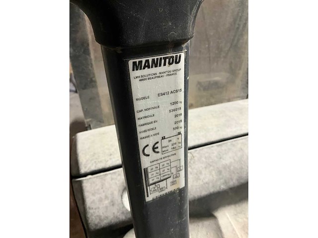 2019 manitou es412 acs 15 stapelaar - afbeelding 3 van  11