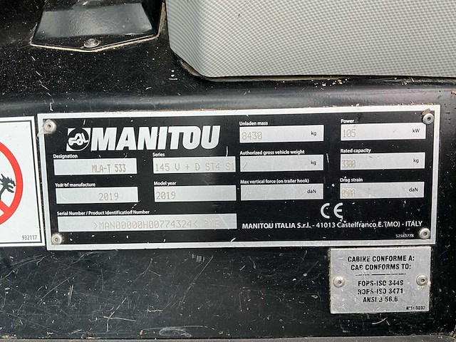 2019 manitou mla gelede telescoop - afbeelding 32 van  39
