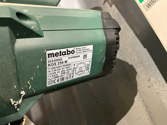 2019 metabo kgs254m afkortcirkelzaagmachine - afbeelding 4 van  4