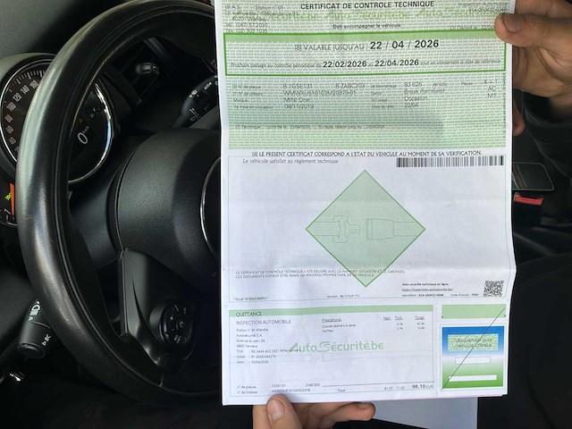 2019 mini one car 1,5 benzine 102 pk – 2019 – 92.764 km – handgeschakeld – belgische documenten - afbeelding 9 van  17