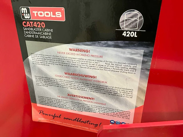 2019 mwtools cat420 straalcabine - afbeelding 3 van  11