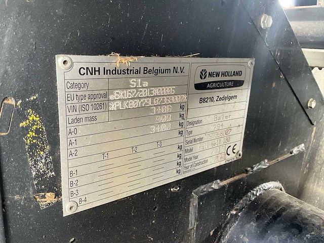 2019 new holland roll-belt 180 cropcutter ronde balenmaker - afbeelding 24 van  30