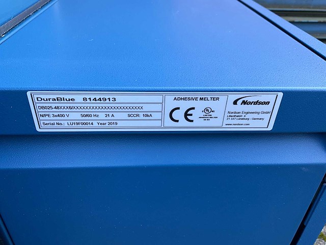2019 nordson durablue 25 hotmelt lijmsmeltunit - ongebruikt - afbeelding 4 van  5