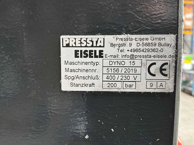 2019 pressta eisele dyno 15 ponsmachine - afbeelding 5 van  6