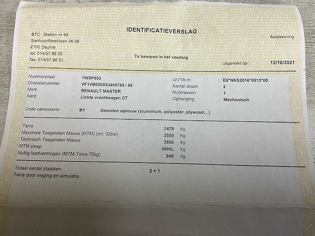 2019 renault master - 35000km - euro 6b - geldige keuring - afbeelding 41 van  50