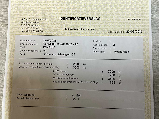 2019 renault master lichte vracht - airco - trekhaak - afbeelding 50 van  54