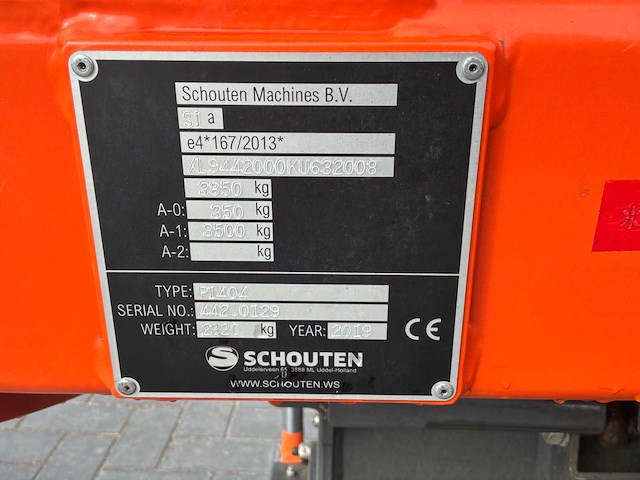 2019 schouten machines p1404 maai-laadcombinatie klepelmaaier - afbeelding 10 van  22