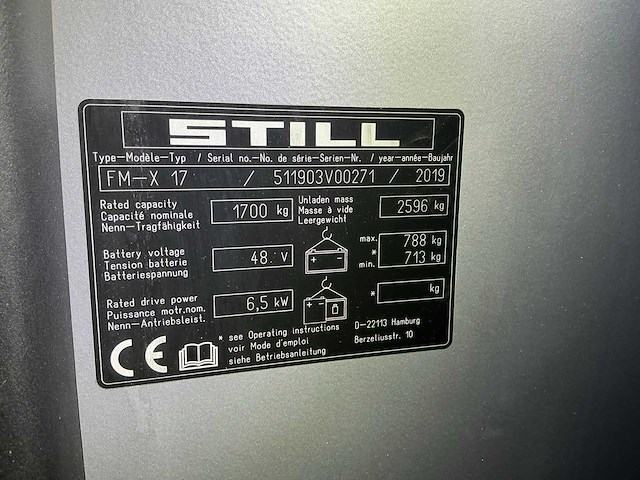 2019 still fm-x 17 reach truck - afbeelding 1 van  2