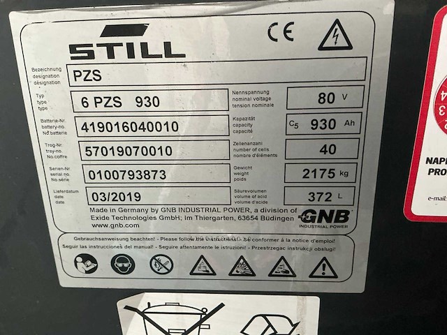 2019 still rx60-40/600 vorkheftruck - afbeelding 22 van  72