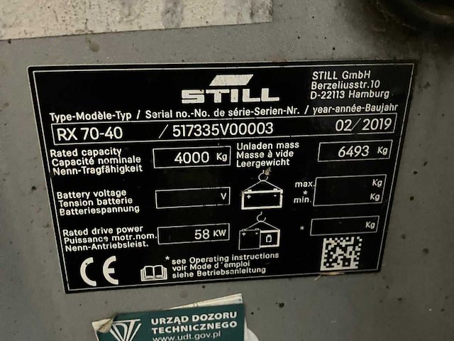 2019 still rx70-40 vorkheftruck - afbeelding 64 van  67