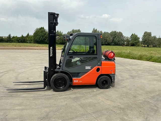 2019 toyota 8fgjf35 vorkheftruck met weeg systeem - afbeelding 70 van  105