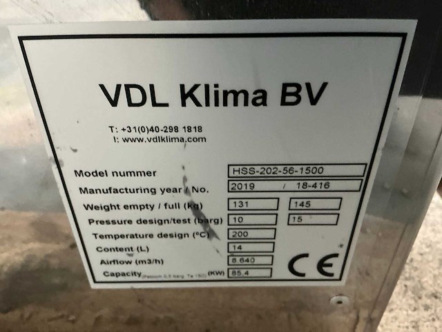 2019 vdl klima hss-202-56-1500 industriële hal verwarming - afbeelding 4 van  4
